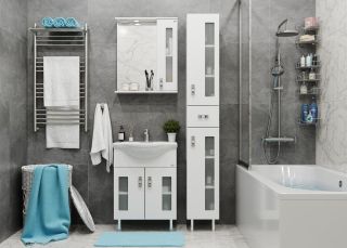 Напольная тумба под раковину Onika Кристалл 106123 60см белый